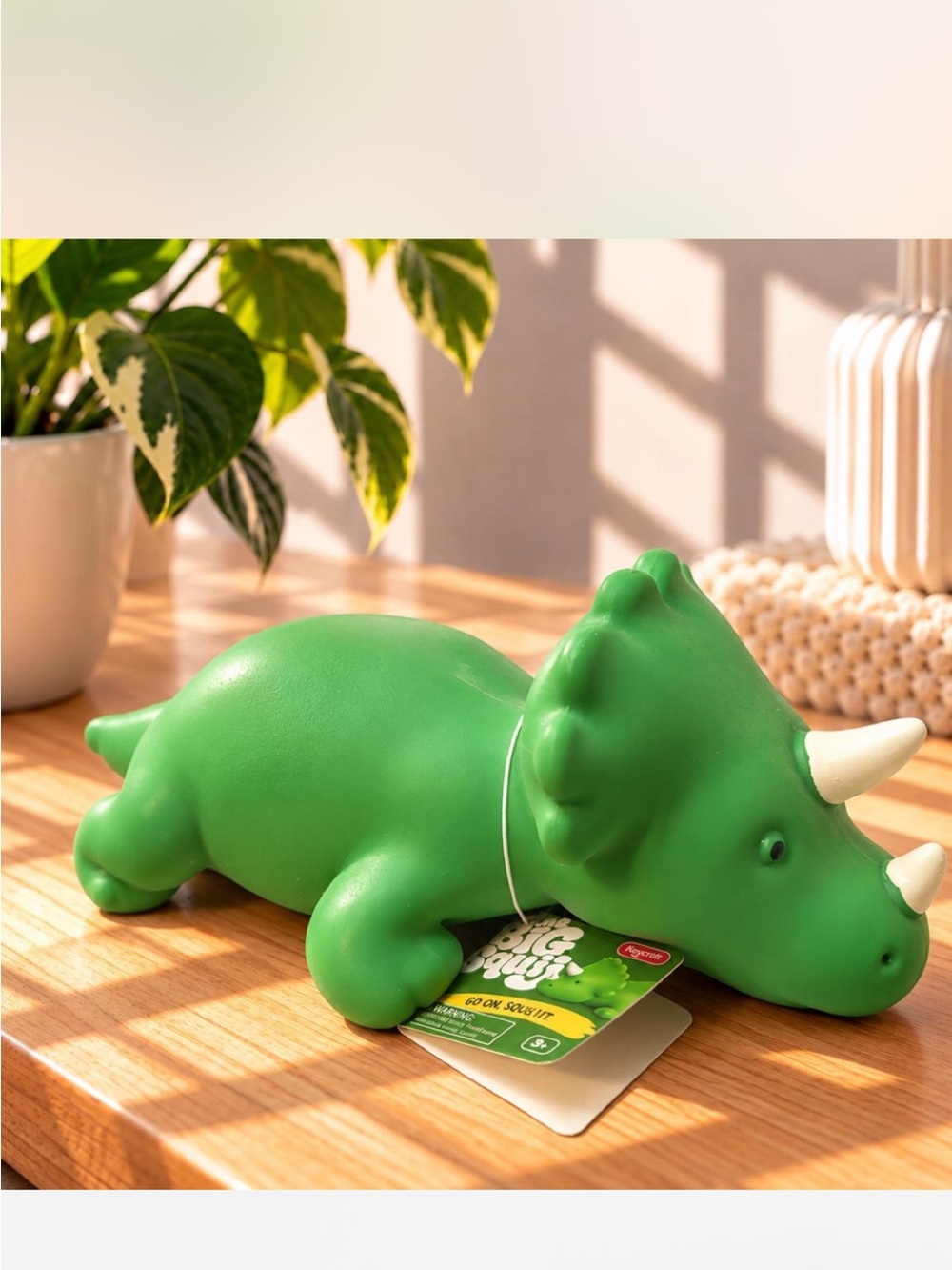 The Big Squij triceratops dinosaur squishy toy
